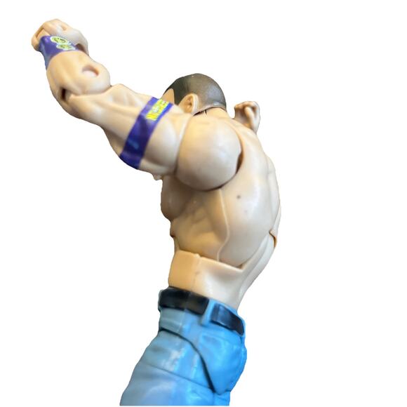 2010 Mattel WWE John Cena 6.5" Wrestling Action Figure Purple Wristband - Picture 8 of 9